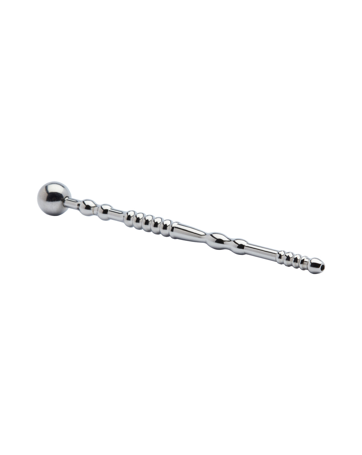 232069 - Kinki Range Stainless Steel Ribbed Penis Plug - 5.7 Inch - Just for you desires
