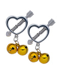 232360 - Kinki Range Heart Nipple Clamps With Bells - Just for you desires