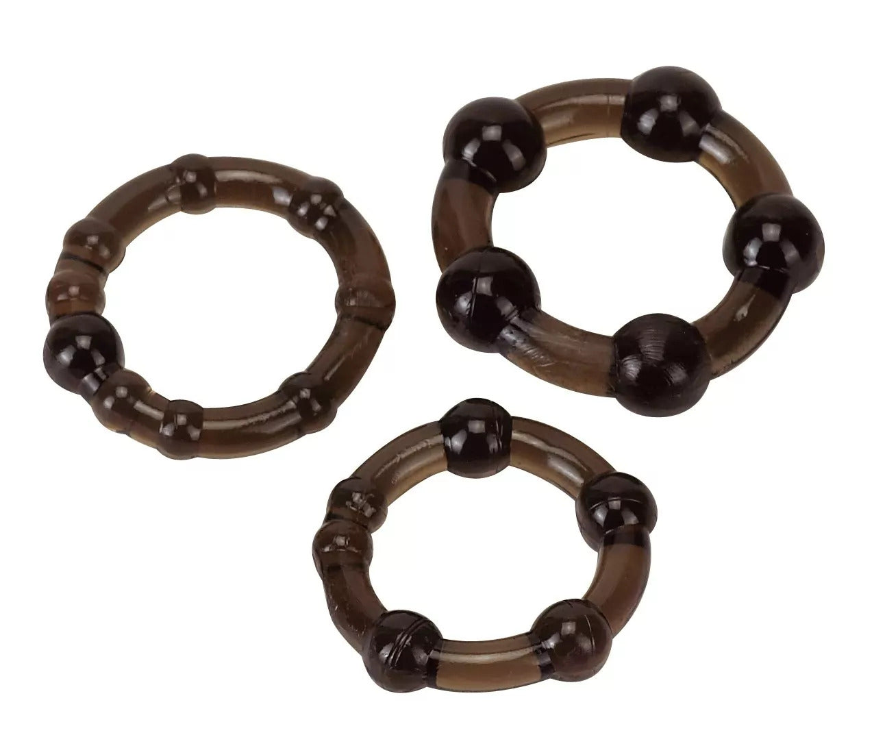 234368 - Ultra Stretch Beaded Cock Ring Set - 3 Pack - Just for you desires