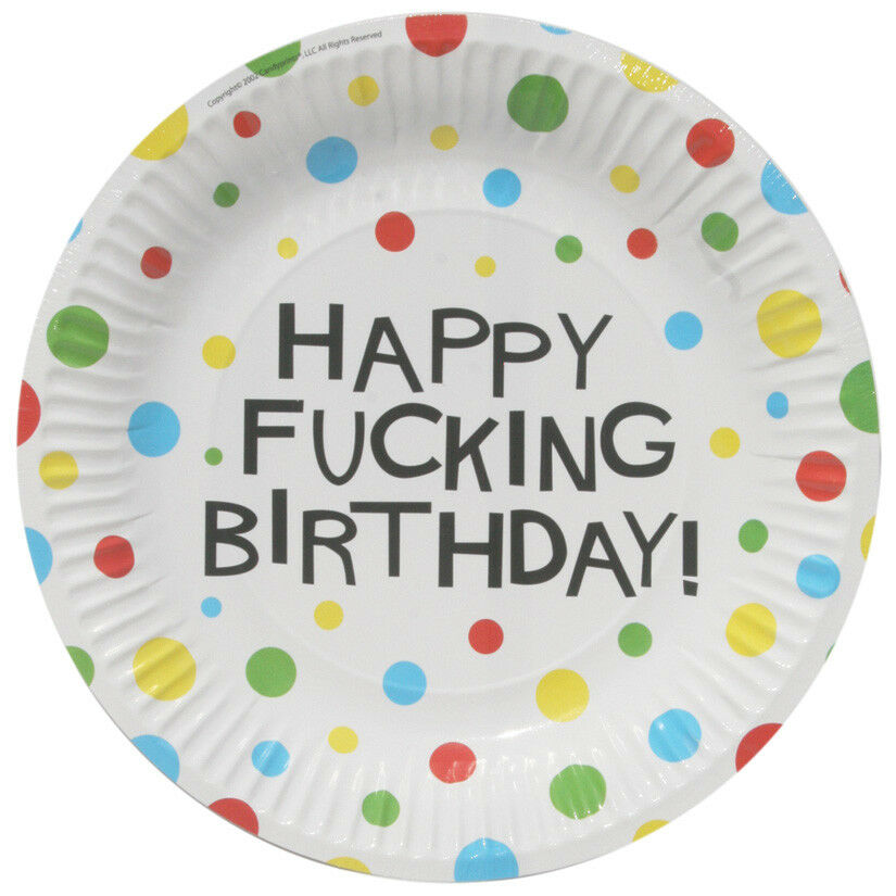 242822 - X-Rated Birthday Plates (7") - Just for you desires