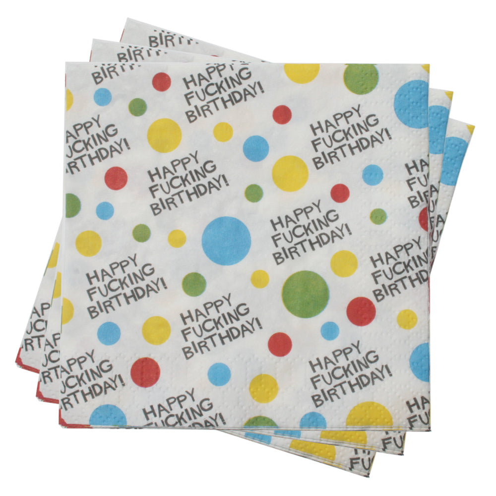 242823 - X-Rated Birthday Napkins 2 Ply - Just for you desires