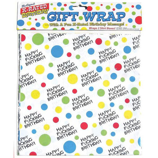 X-Rated Birthday Gift Wrap Paper