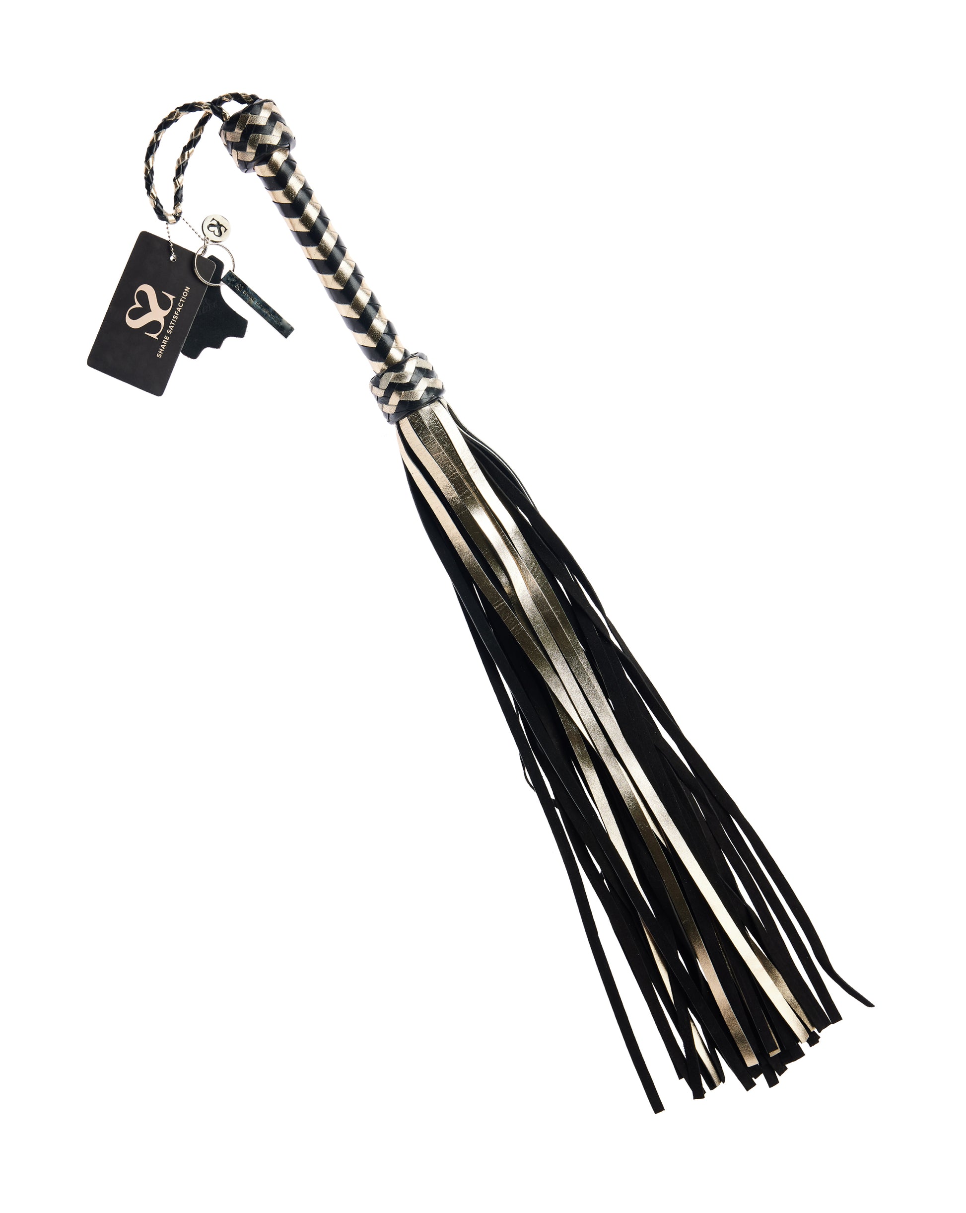 244914 - Bound X Glow In The Dark Metallic Leather Flogger - Just for you desires