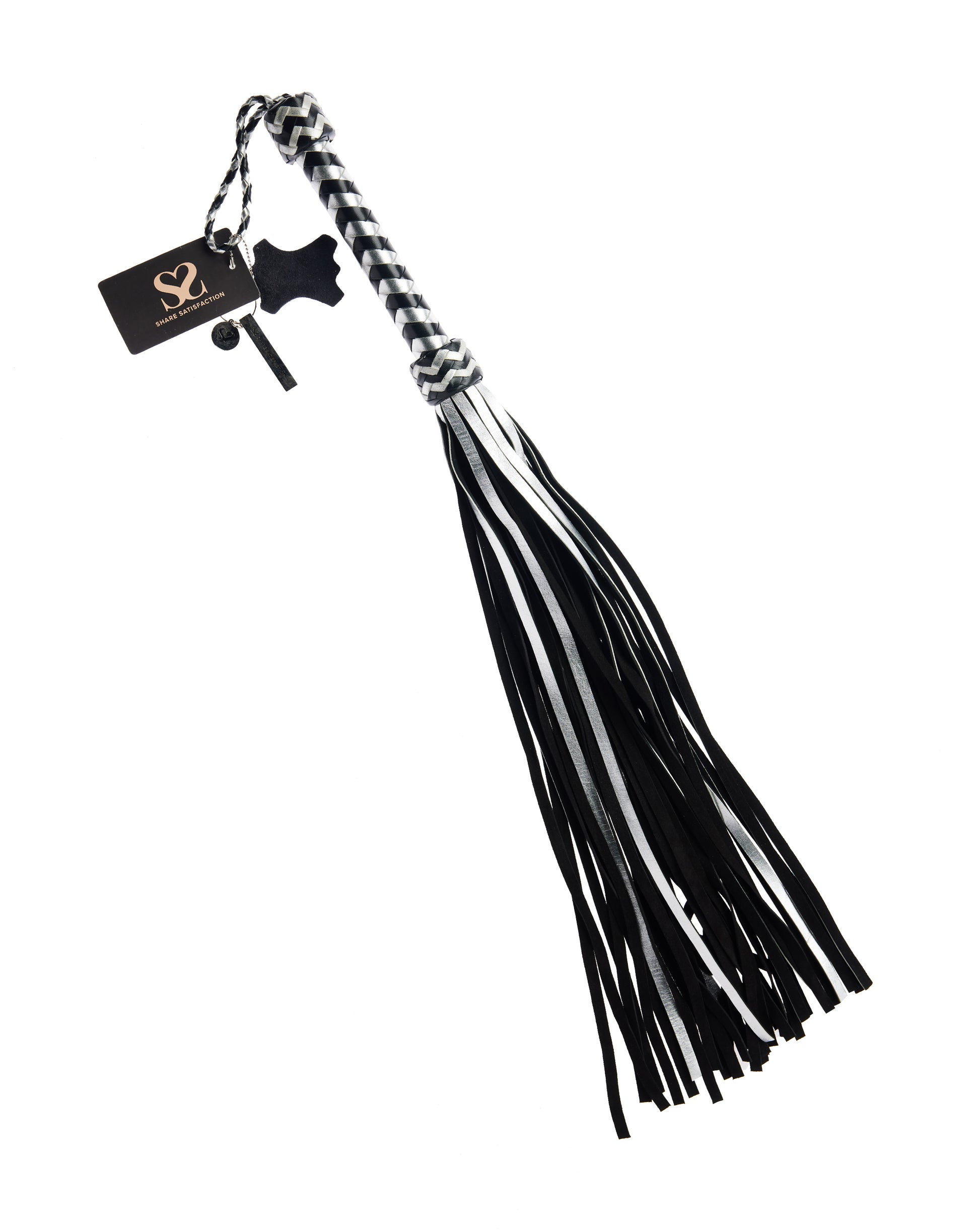 244915 - Bound X Silver Metallic Leather Flogger - Just for you desires
