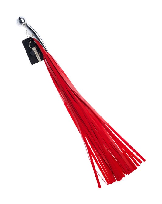 Bound X Silicone Flogger with Metal Handle