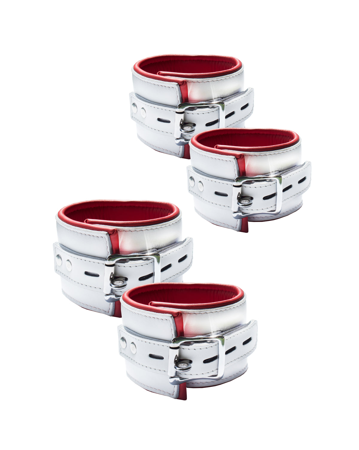 Bound X Leather Nurse Wrist and Ankle Cuff Set - Just for you desires