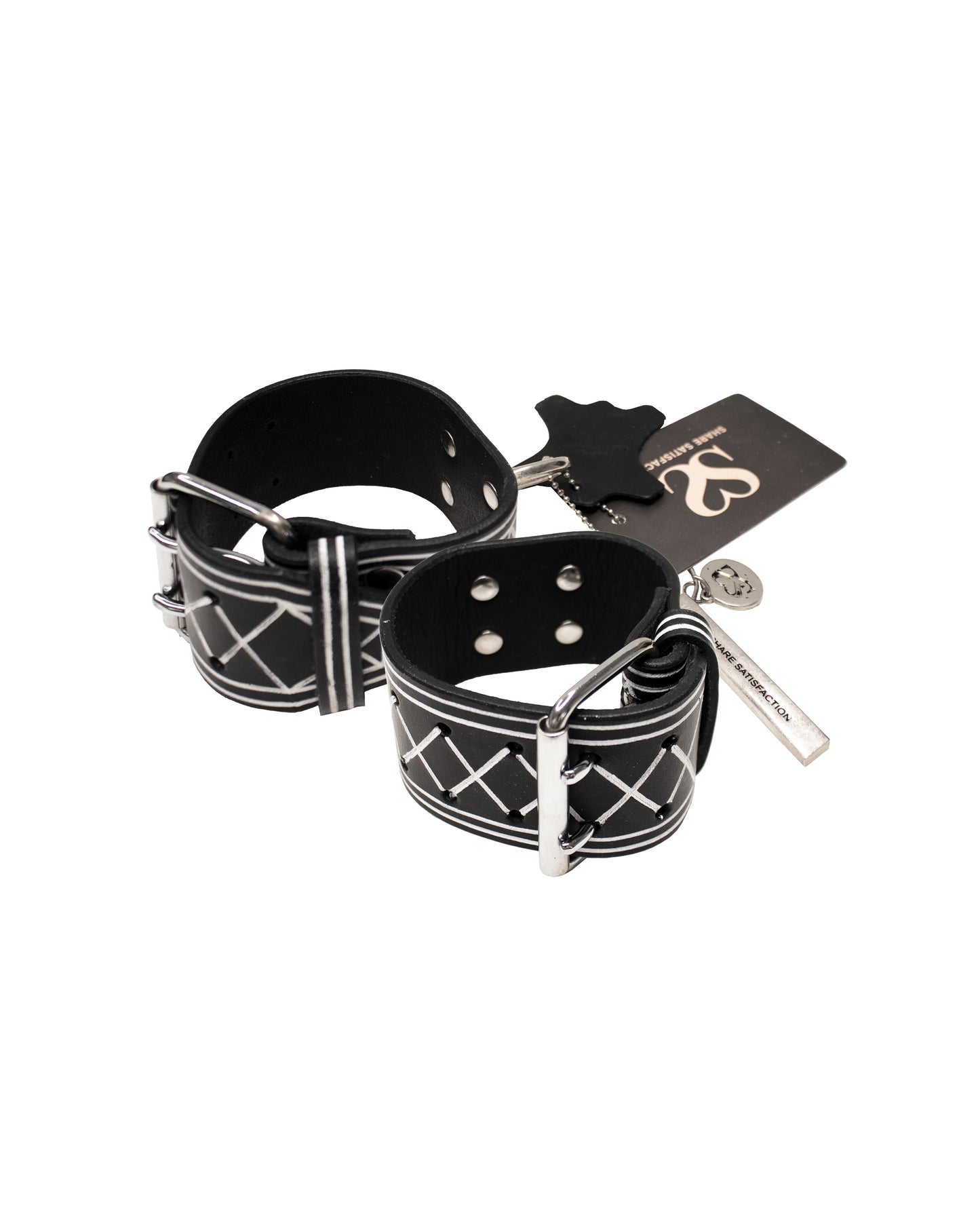 Bound X Painted Saddle Leather Cuffs