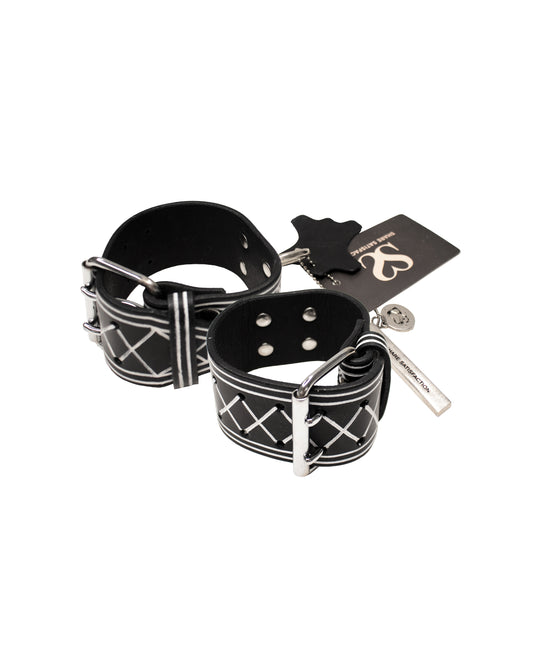 Bound X Painted Saddle Leather Cuffs