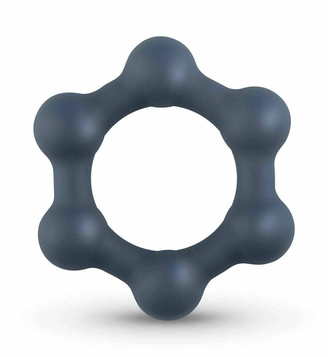 252812 - Boners Hexagon Cockring With Steel Balls - Just for you desires