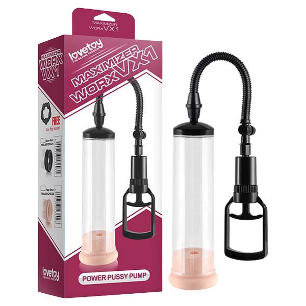 Maximizer Worx VX1 - Pussy Pump - Clear Penis Pump with Vagina Sleeve & Cock Ring - Just for you desires