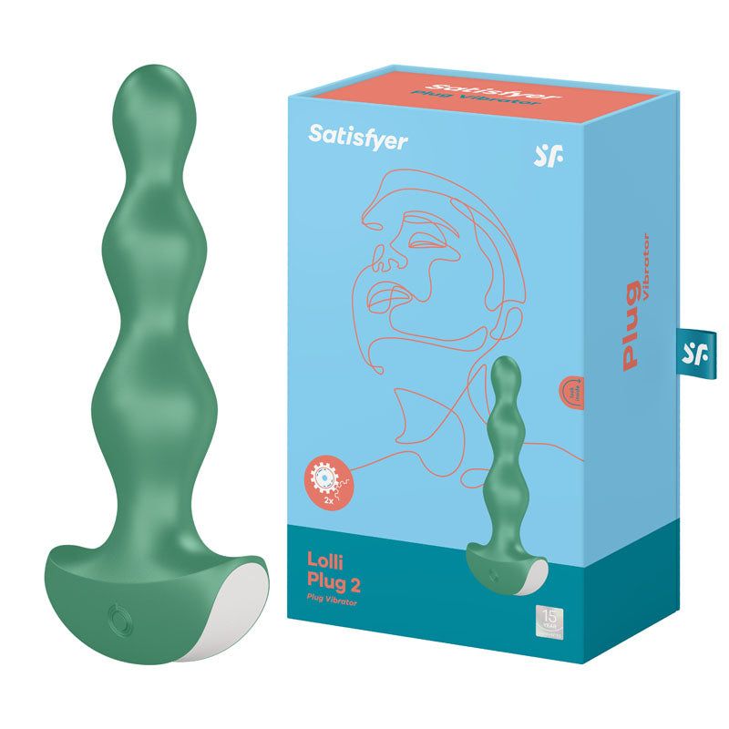 Satisfyer Lolli-Plug 2 - Green Vibrating Anal Beads - Just for you desires