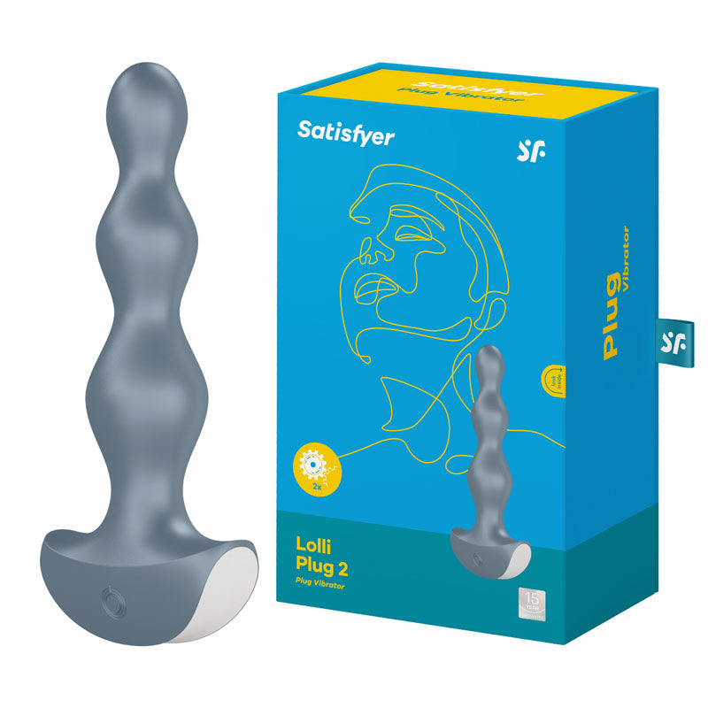Satisfyer Lolli-Plug 2 - Gray Vibrating Anal Beads - Just for you desires