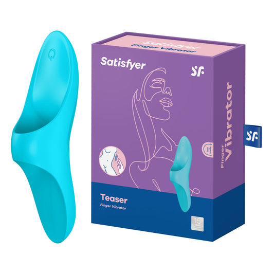 Satisfyer Teaser - Light Blue USB Rechargeable Finger Stimulator - Just for you desires