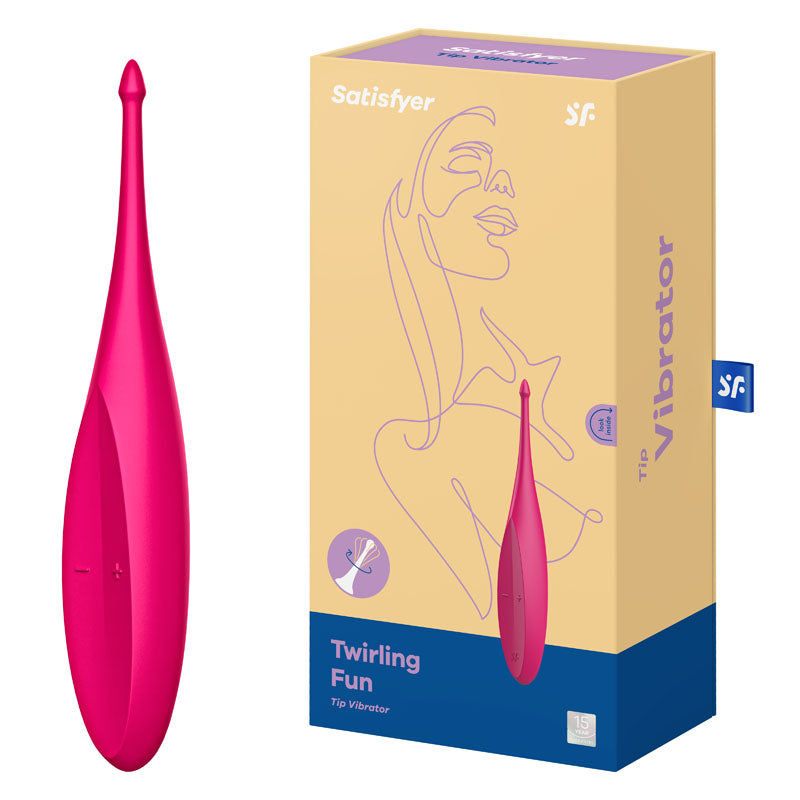 Satisfyer Twirling Fun - Magenta USB Rechargeable Point Clitoral Stimulator - Just for you desires