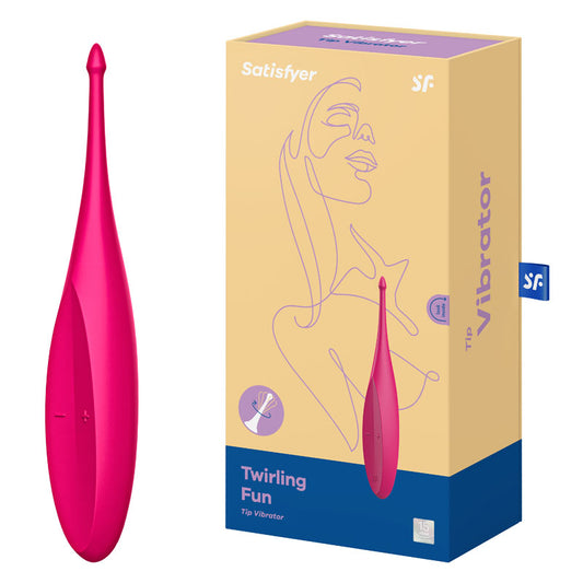 Satisfyer Twirling Fun - Magenta USB Rechargeable Point Clitoral Stimulator - Just for you desires