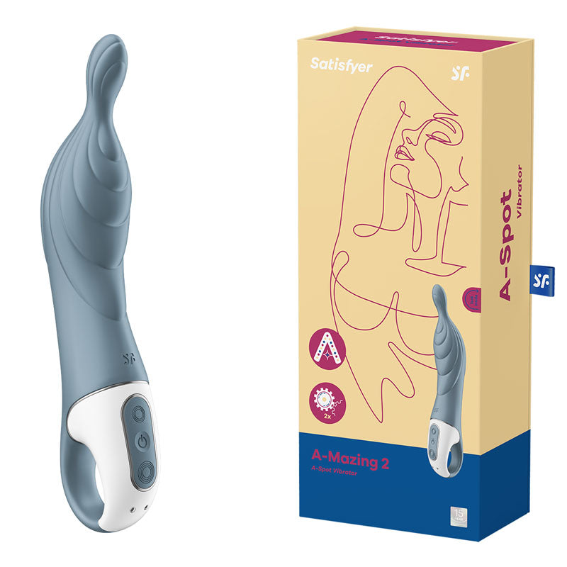 Satisfyer A-Mazing 2 - Grey USB Rechargeable Vibrator - Just for you desires
