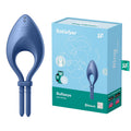 Satisfyer Bullseye - Blue - Blue Vibrating Adjustable Lasso Cock Ring - Just for you desires