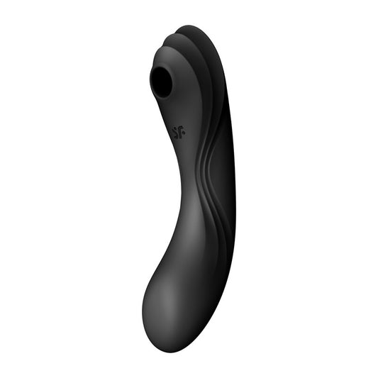 Satisfyer Curvy Trinity 4 - Black USB Rechargeable Air Pulse Stimulator & Vibrator - Just for you desires