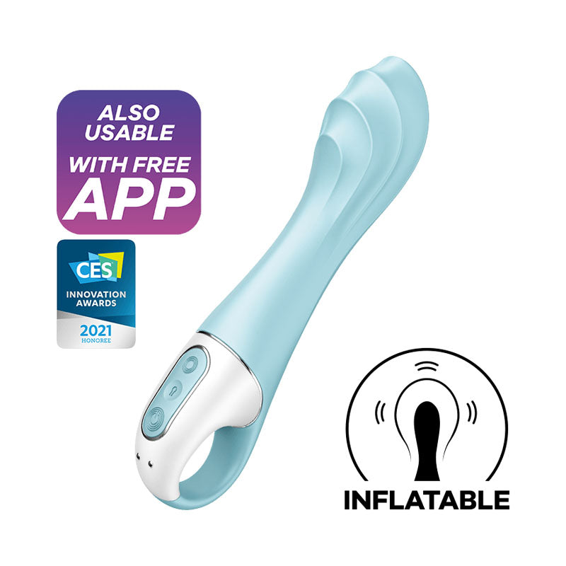 Satisfyer Air Pump Vibrator 5+ Blue - Just for you desires
