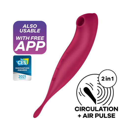 Satisfyer Twirling Pro+ Dark Red - Just for you desires