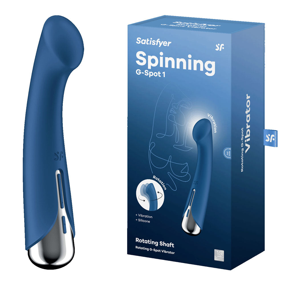 Satisfyer Spinning G-Spot 1 - Blue - Blue 16.5 cm USB Rechargeable Rotating Vibrator - Just for you desires