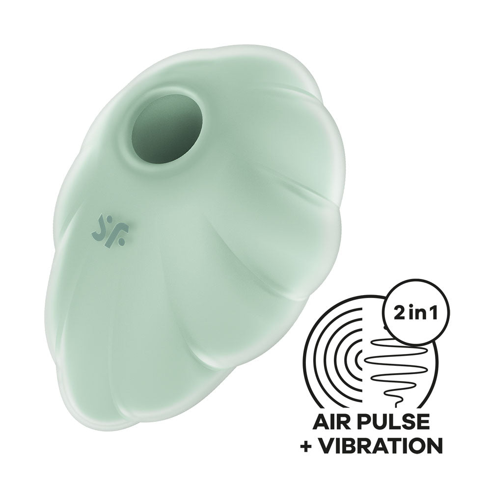 Satisfyer Cloud Dancer - Mint - Mint USB Rechargeable Vibrating Air Pulse Stimulator - Just for you desires
