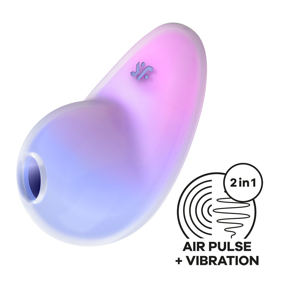 Satisfyer Pixie Dust - Violet/Pink - Violet/Pink USB Rechargeable Vibrating Air Pulse Stimulator - Just for you desires