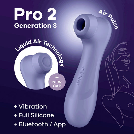Satisfyer Pro 2 Generation 3 With Liquid Air Technology, Vibration And Bluetooth/App Lilac - Just for you desires