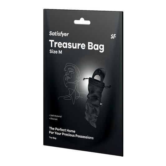 Satisfyer Treasure Bag Medium - Black - Just for you desires