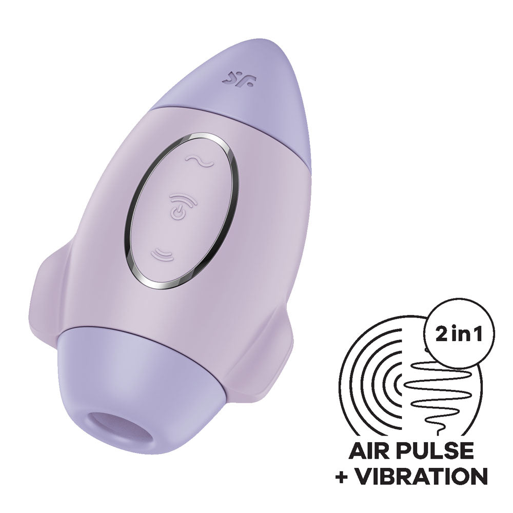 Satisfyer Mission Control - Violet - Violet USB Rechargeable Vibrating Air Pulse Stimulator - Just for you desires