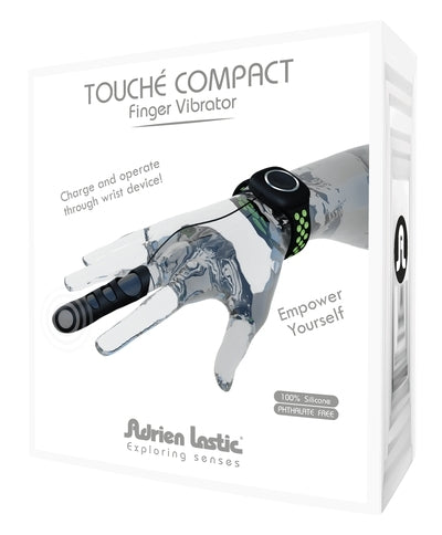 Touche Compact Finger Vibrator Green Black - Just for you desires