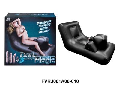 Dark Magic Inflatable Bed 3 Speed Vibrator Black - Just for you desires