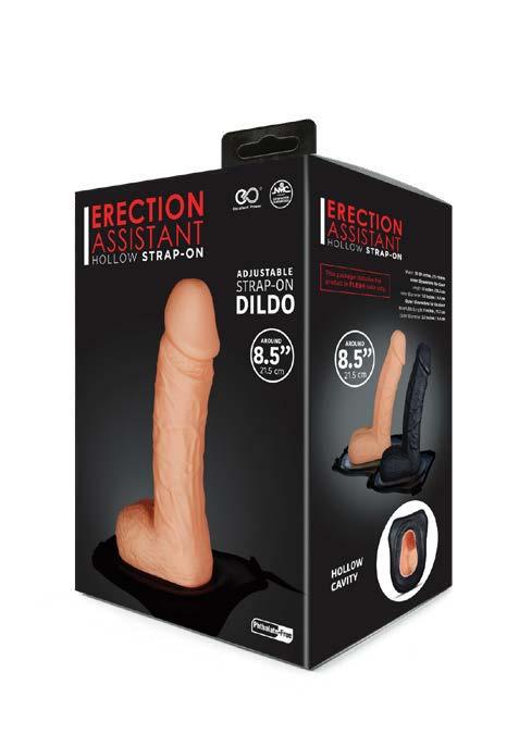 Erection Assistant Hollow Strap On 8.5" Flesh - Just for you desires