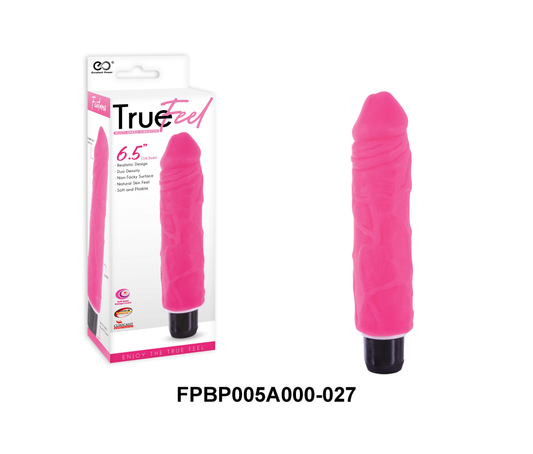 True Feel 6.5 Pink Realistic Vibrator - Just for you desires
