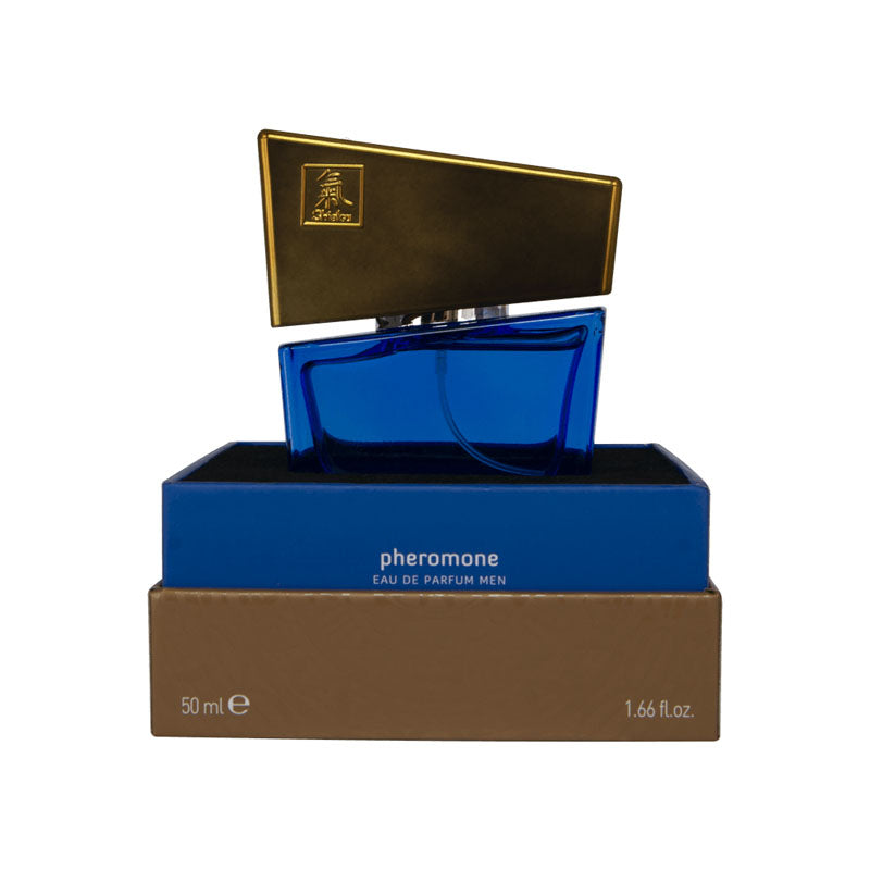Shiatsu Pheromone Eau De Parfum Men - Dark Blue - Pheromone Fragrance for Men - 50 ml - Just for you desires
