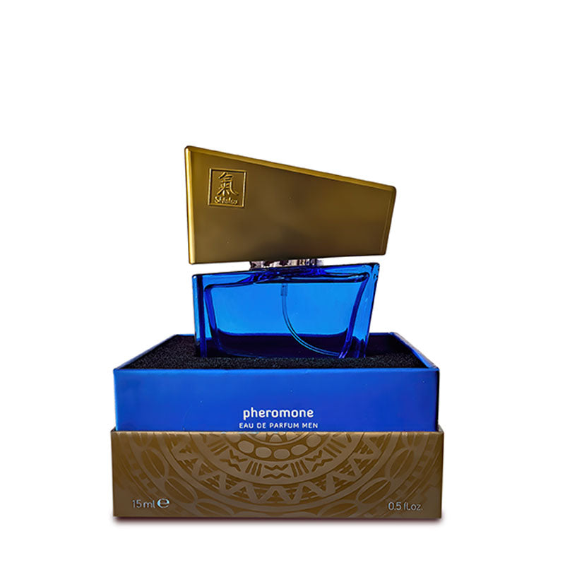 Shiatsu Pheromone Eau De Parfum Men - Dark Blue - Pheromone Fragrance for Men - 15 ml - Just for you desires