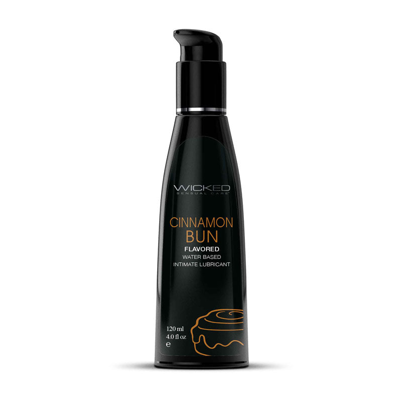 Wicked Aqua Cinnamon Bun - Cinnamon Bun Flavoured Water Based Lubricant - 120 ml (4 oz) Bottle - Just for you desires