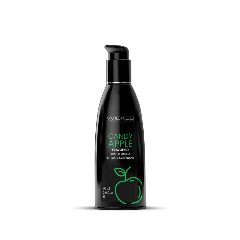 Wicked Aqua Candy Apple - Candy Apple Flavoured Water Based Lubricant - 60 ml (2 oz) Bottle - Just for you desires
