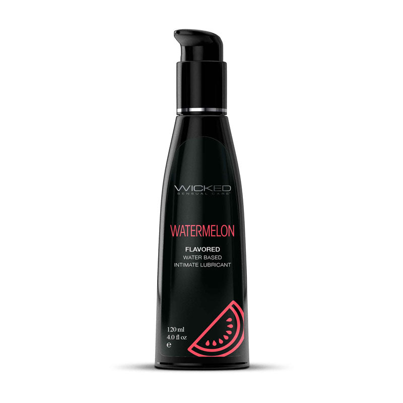 Wicked Aqua Watermelon - Watermelon Flavoured Water Based Lubricant - 120 ml (4 oz) Bottle - Just for you desires