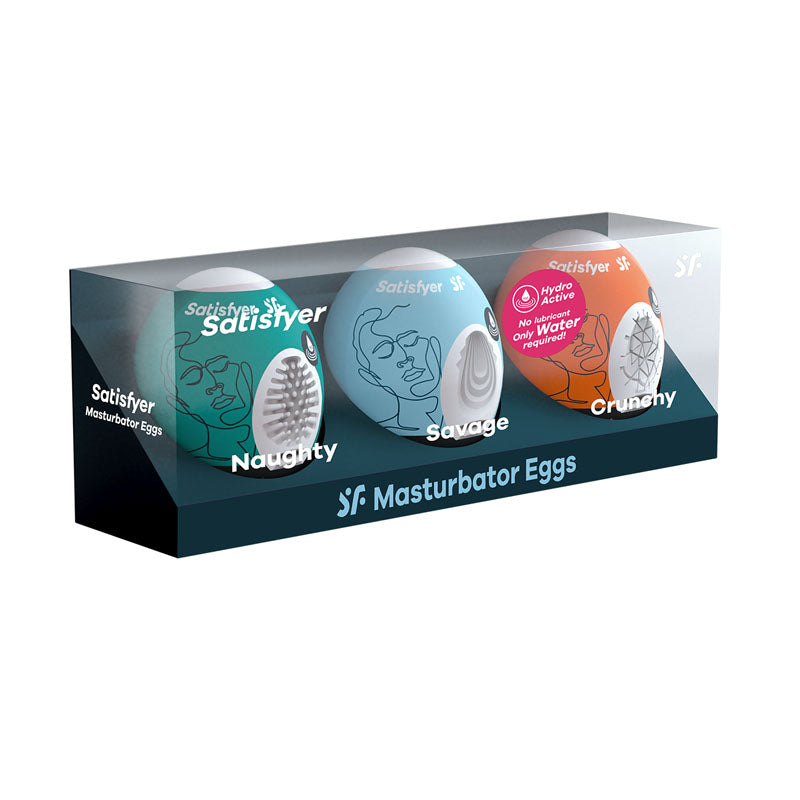 Satisfyer Masturbator Eggs - Mixed 3 Pack #2 - Set of 3 Stroker Sleeves - Just for you desires