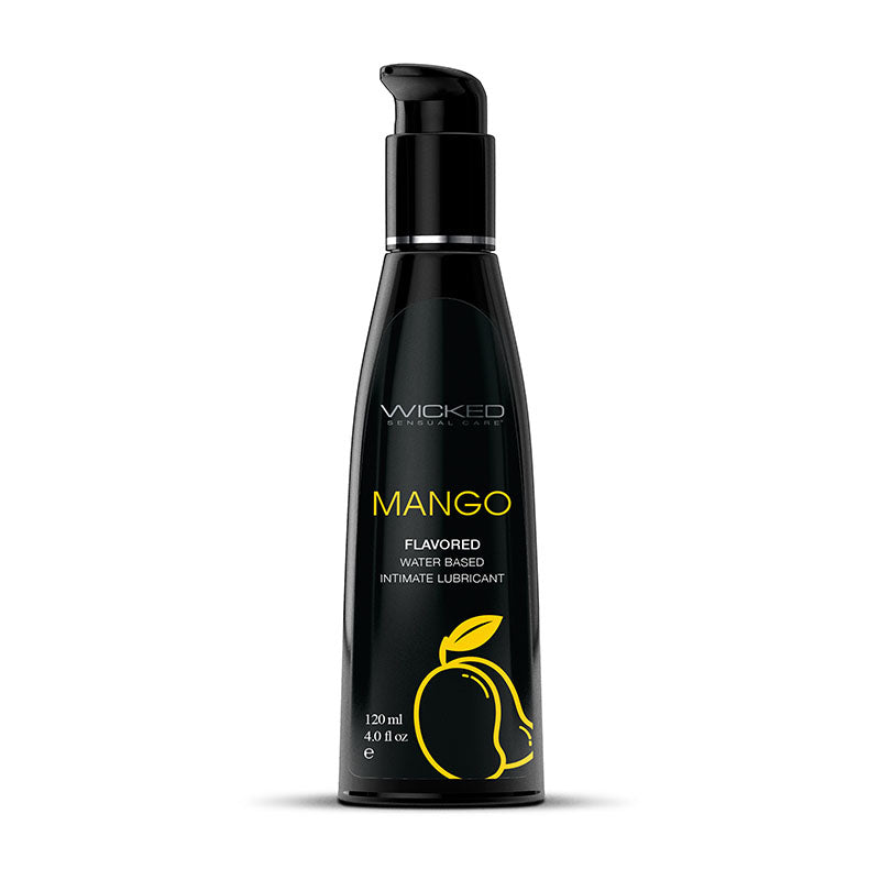 Wicked Aqua Mango - Mango Flavoured Water Based Lubricant - 120 ml (4 oz) Bottle - Just for you desires