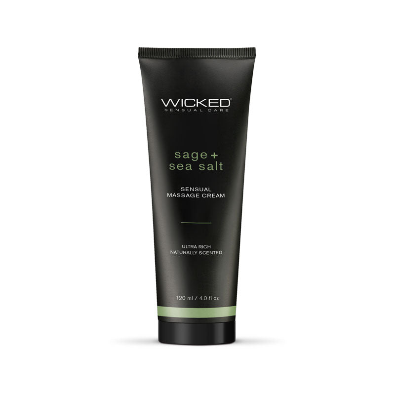 Wicked SAGE + SEA SALT Sensual Massage Cream - Scented Massage Cream - 120 ml Tube - Just for you desires