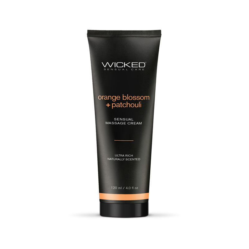 Wicked ORANGE BLOSSOM + PATCHOULI Sensual Massage Cream - Scented Massage Cream - 120 ml Tube - Just for you desires