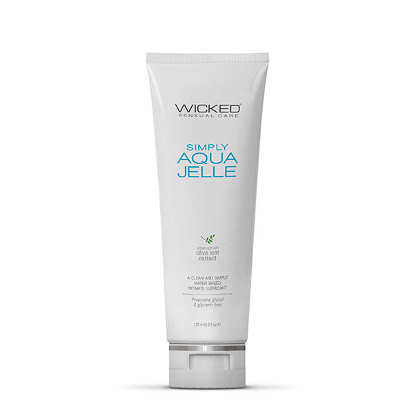 Wicked Simply Aqua Jelle - Water Based Anal Lubricant - 120 ml (4 oz) Bottle - Just for you desires