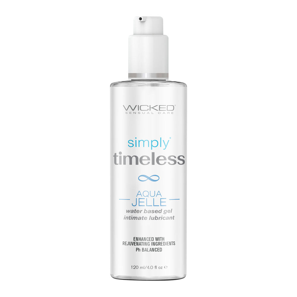 Wicked Simply Timeless Aqua Jelle - Water Based Anal Lubricant - 120 ml (4 oz) Bottle - Just for you desires
