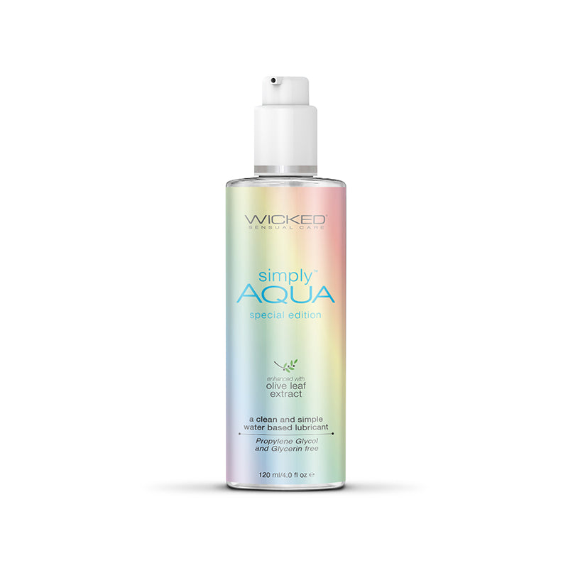 Wicked Simply Aqua Pride - Water Based Lubricant - 120 ml (4 oz) Bottle - Just for you desires