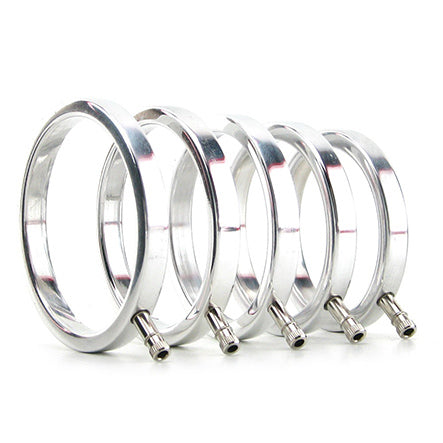 Electrastim Solid Metal Cock Ring Set 5 Sizes - Just for you desires