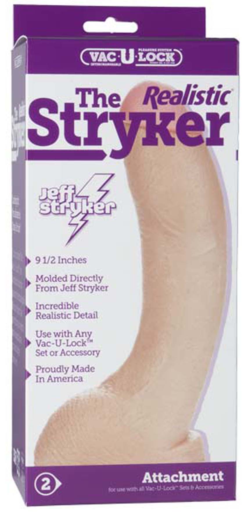 93155 - Vac-U-Lock Realistic Stryker Dildo - Just for you desires