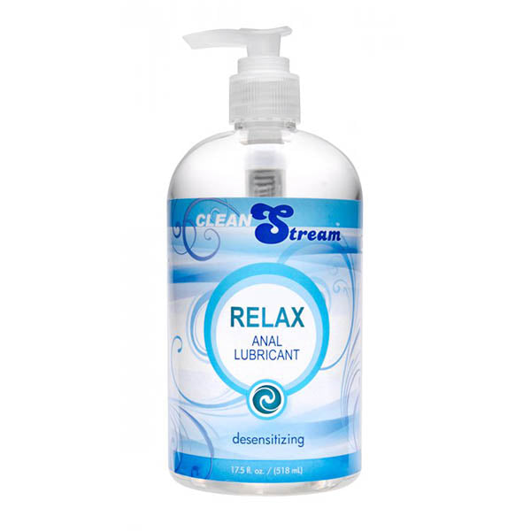 CleanStream Relax Anal Lubricant - Desensitising Lubricant - 518 ml (17.5 oz) Pump Bottle - Just for you desires