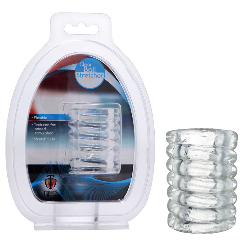 Trinity Spiral Ball Stretcher - Clear Ball Stretcher Ring - Just for you desires